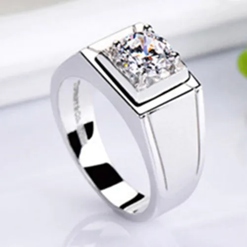 5 мм Ширина 0.5Ct круглое кольцо с натуральным косынком синтетический человек