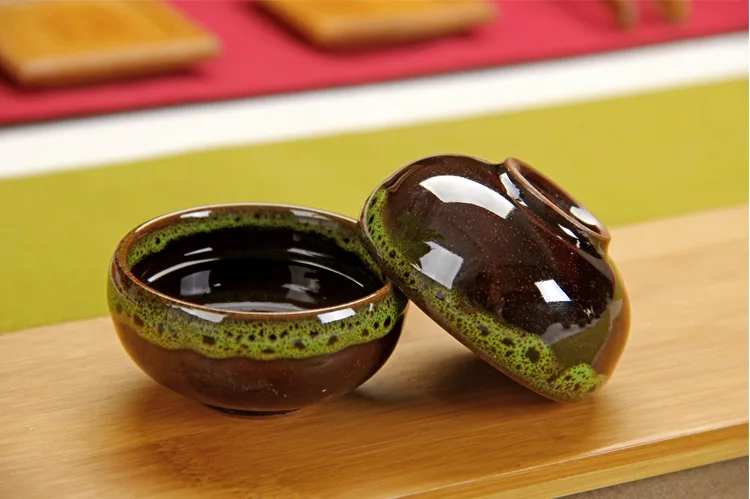 Набор чайных чашек кунг фу 2 шт. глазурованная чаша с трещинами для путешествий