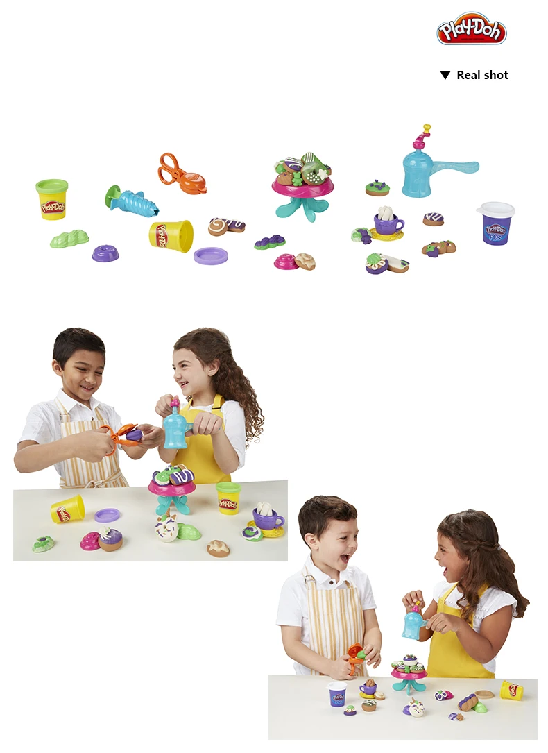 Hasbro Play-Doh кухня творения восхитительные пончики набор Play Doh нетоксичный Лепка глина Развивающие DIY игрушки для детей