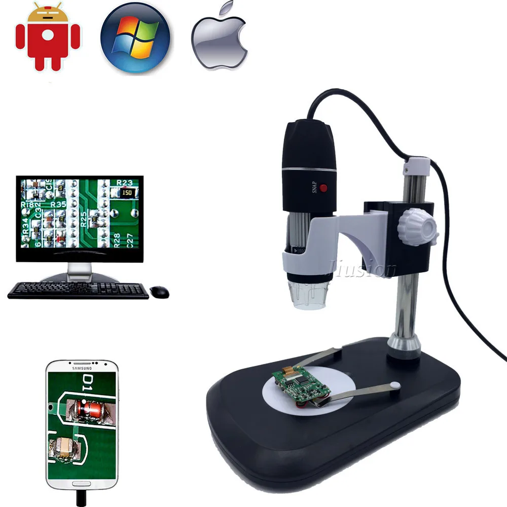 500x 800x 1000x USB цифровой микроскоп камера портативное увеличение эндоскоп Лупа