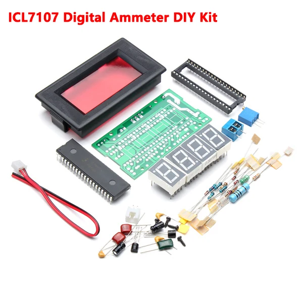 Горячая ICL7107 цифровой амперметр DIY Kit электронный обучающий комплект заголовок