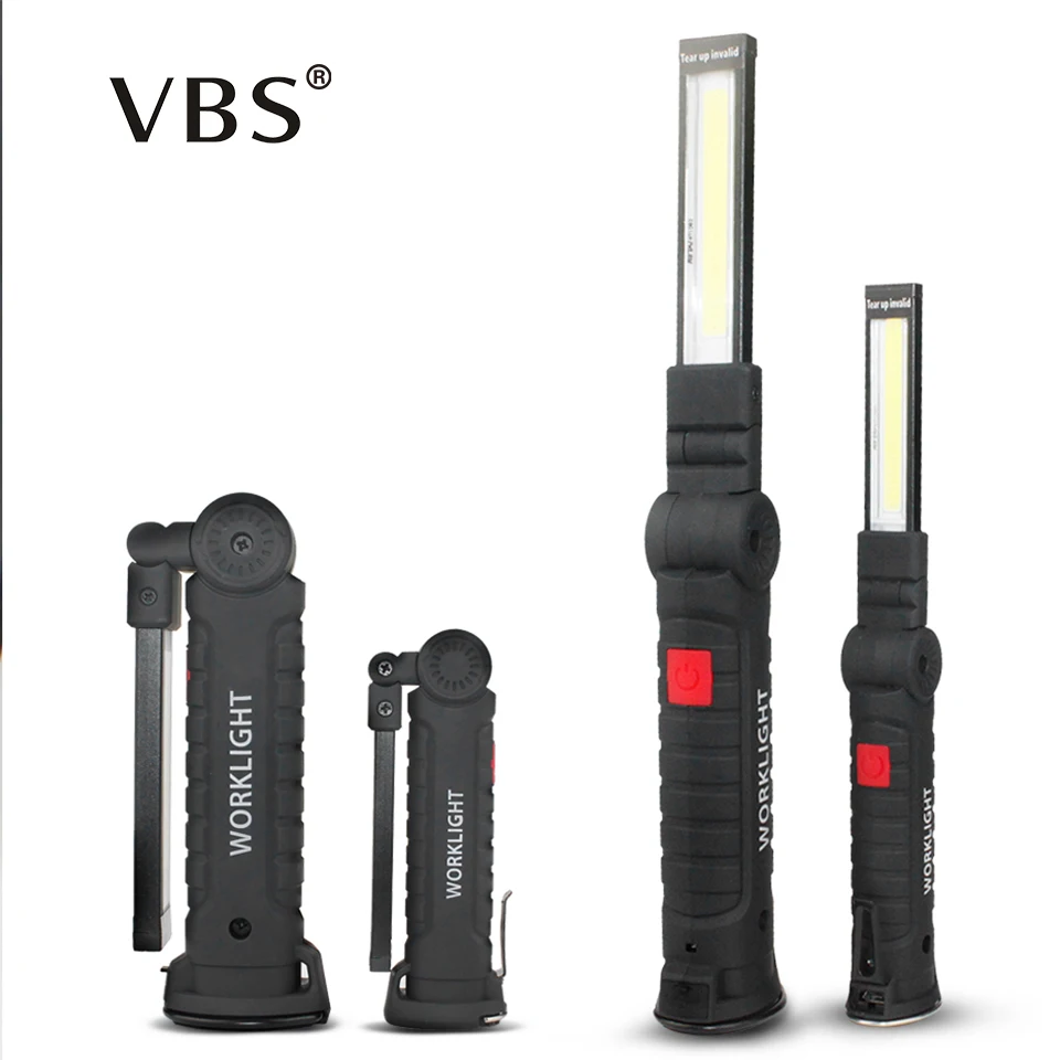 Портативный светодиодный рабочий свет фонарик с магнитом 5 режимов COB USB