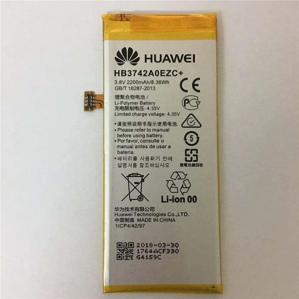 2018 новый оригинальный HB3742A0EZC + литий ионный аккумулятор для телефона Huawei P8 Lite Enjoy 5S