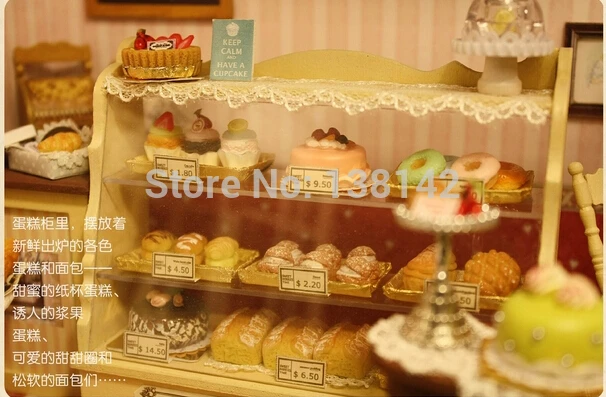 Большой кукольный дом ручной работы A008 Европейский Магазин еды миниатюрный 3D