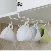 wrought iron kitchen nail free coffee cup rack creative hanging cups holder metal towel storage rack home kitchen organization