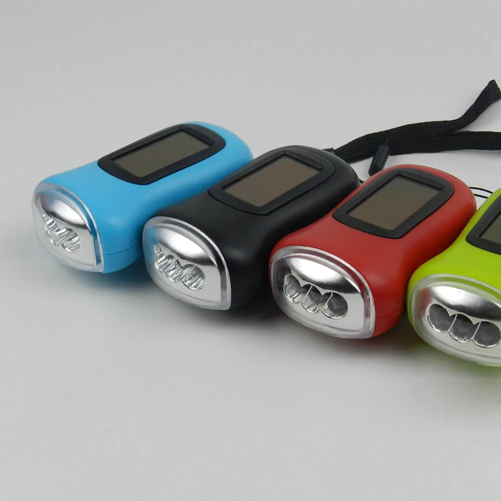 

Mini LED Hand Crank Dynamo Solar Power Rechargeable Carabiner Camping Flashlight Dropshipping