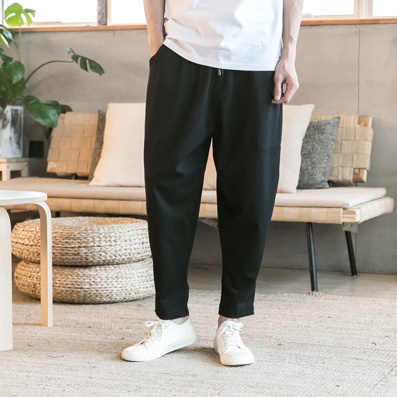 DEKUSO Длинные шаровары мужчины весна лето новый продукт мужской девять часть брюки