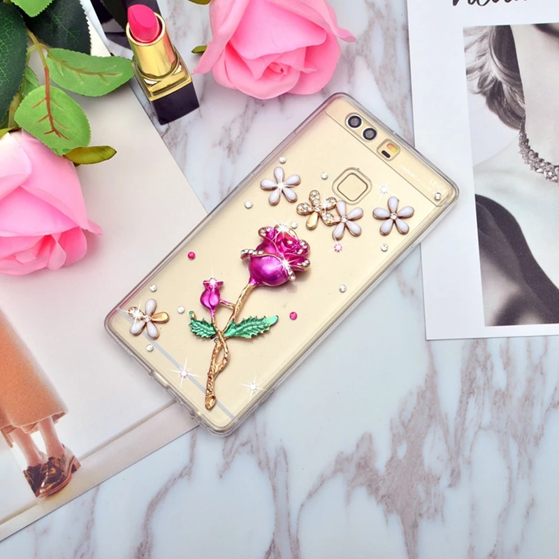 HOCAYU 3d шику случаи телефона для huawei Honor Nova 2 P10 Lite Роскошные розы Для женщин задней