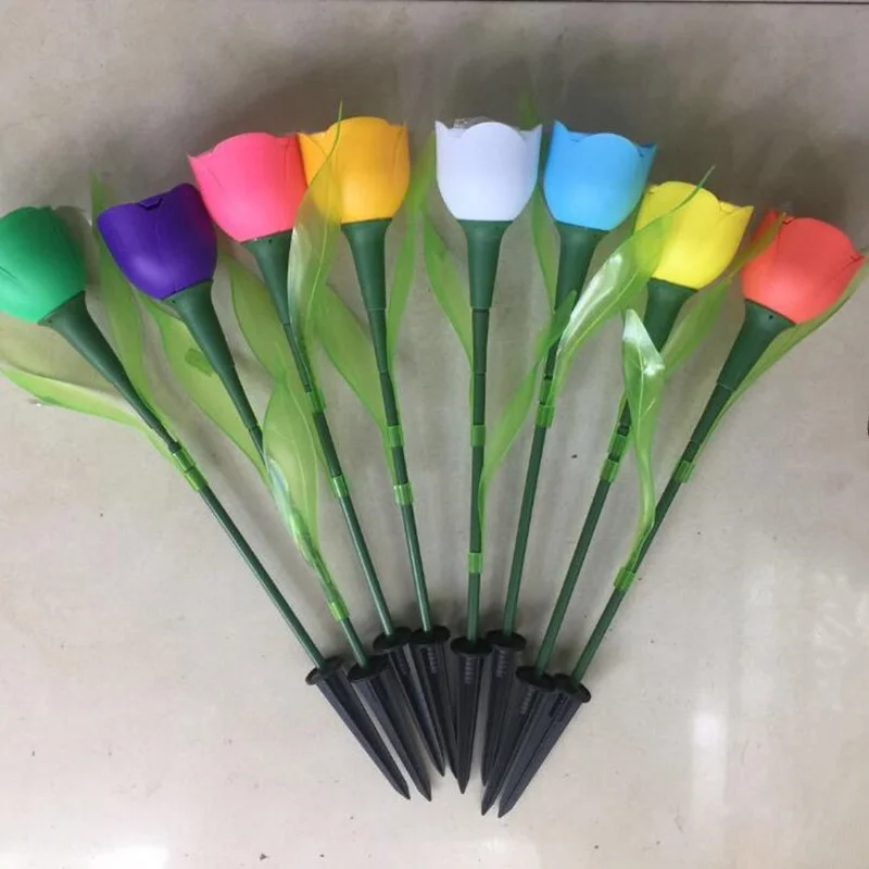 

7pcs! Outdoor Solar Rose Flower Lamp Landscape Decoration Waterproof Valentine's Day Birthday Wedding gifts for guests