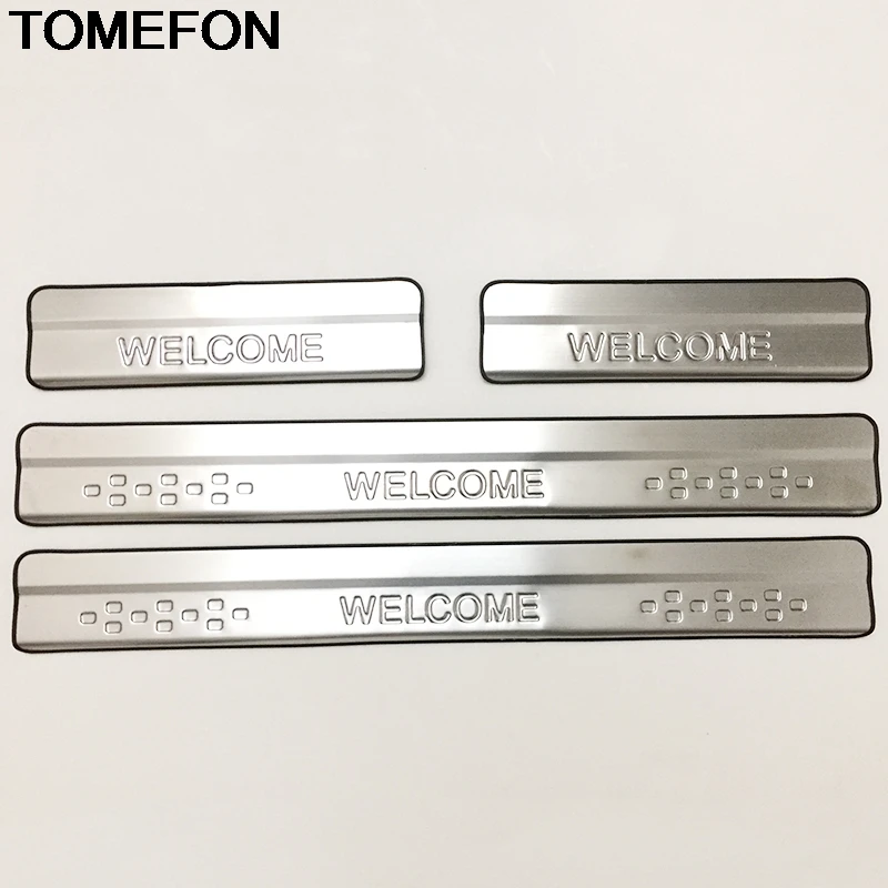 Резиновая накладка для порога двери TOMEFON из нержавеющей стали Toyota RAV4 RAV 4 2013 2014 2015