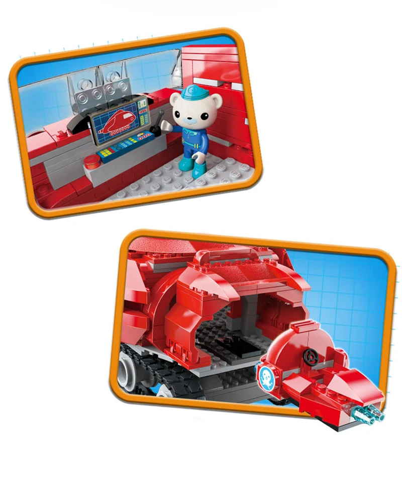 Octonauts строительный блок октопод Gup подводная лодка октябрь-Pod с GUP-C GUP-E GUP-D GUP-K GUP-I в стиле лего кирпичные игрушки Детский подарок