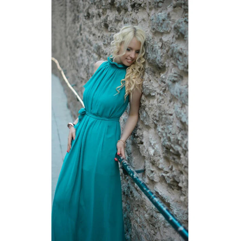 2018 модное элегантное женское летнее Boho длинное платье Очаровательная лопатка с