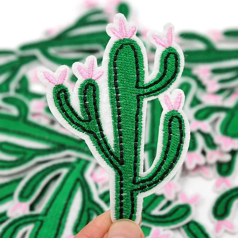 Ручной работы Кактус Цветок бабочка Фламинго нашивки в виде динозавра одежда