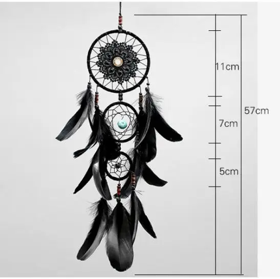Ловец снов ручной работы ветряные колокольчики подвесная подвеска перо