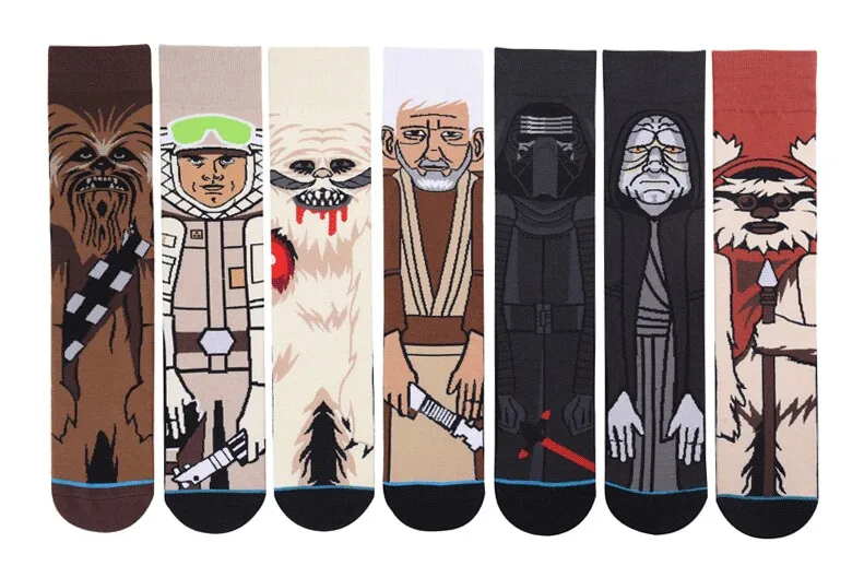 Star Wars Для Мужчин's Носки harajuku хлопок смешные короткие носки унисекс мужская повседневная на осень-зиму милые носки мужские носки calcetines