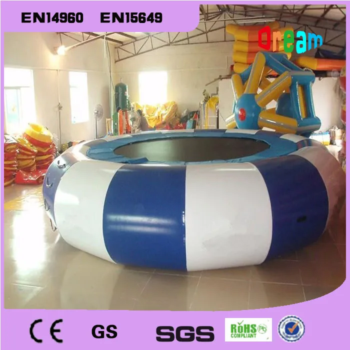 

Free Shipping Dia 4m 0.9mm Inflatable Water Trampoline Water Jumping Bed Jumping Trampoline(free 1 blower)