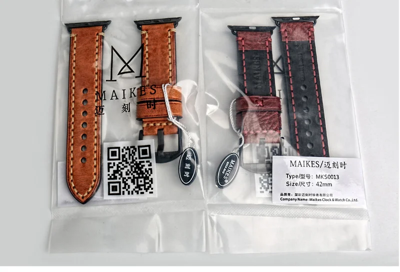 MAIKES высокое качество из коровьей кожи для наручных часов Apple Watch, ремешок 42 мм, 38 мм, версия 4/3/2/1 черный наручных часов iWatch, ремешок 44 мм 40 мм Браслеты ремешки наручных часов