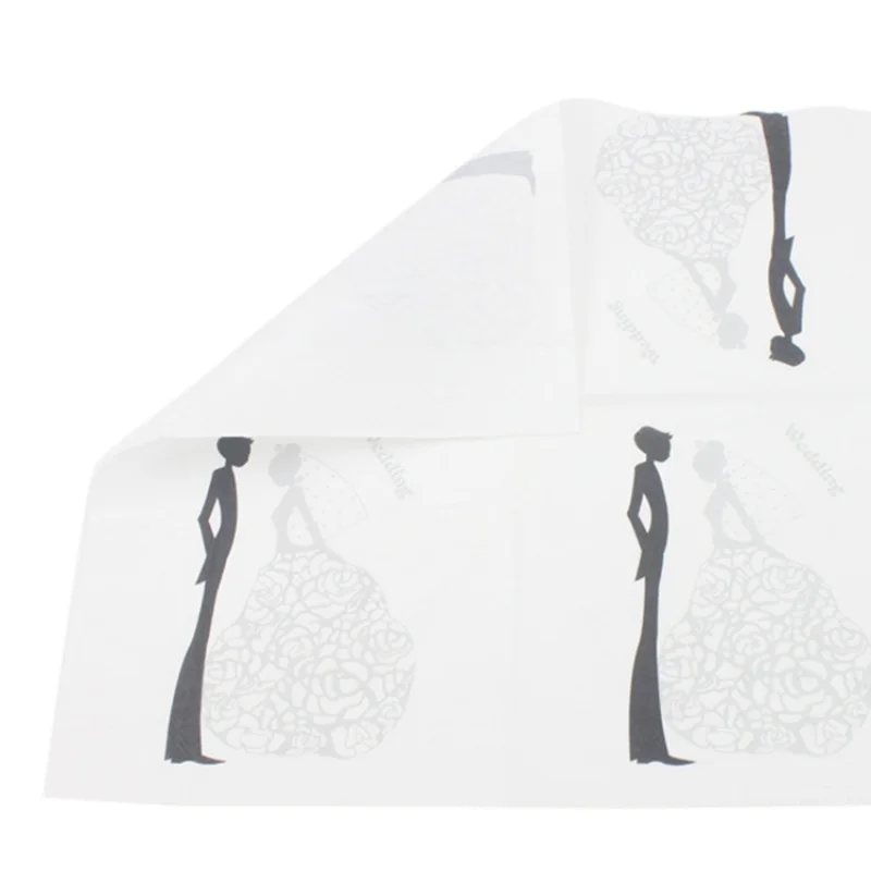 20 шт в виде жениха и невесты бумажные салфетки для вечеринки украшение