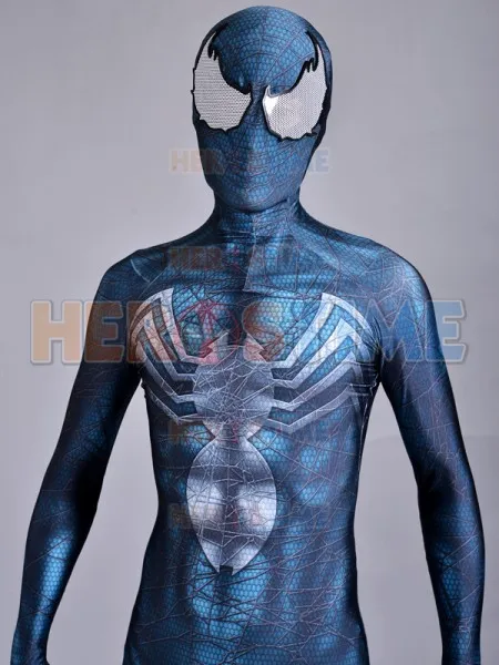 Symbiote Spiderman, косплей, концепция Symbiote, костюм Человека-паука спандекс, 3D принт, Человек-паук, костюм супергероя