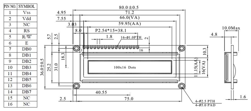 Реальный OLED Дисплей, WS0010 100*16 точек совместим с 1602 162 характер ЖК-дисплей модуль LCM Экран, Поддержка SPI