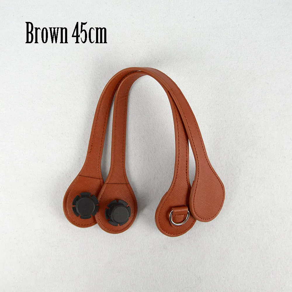 brown 45 Tanqu плоская короткая длинная ручка с краями D пряжка из искусственной кожи ручки для Obag ручки для EVA O Bag плоская ручка - Цвет: brown 45