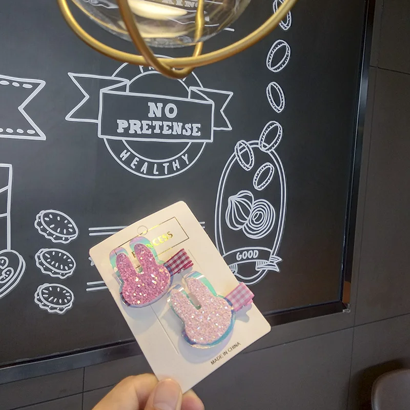 Симпатичная мини-заколка конфетная цветная шпилька с блестками Корейская