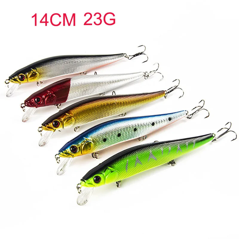 10 штук жесткая Приманка Minnow приманки для ловли рыбы бас свежая соленая вода