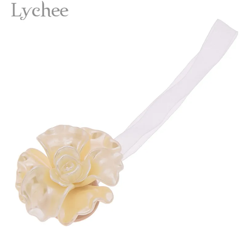 Lychee Life 1 шт. искусственные жемчужные цветочные пряжки для занавесок современный