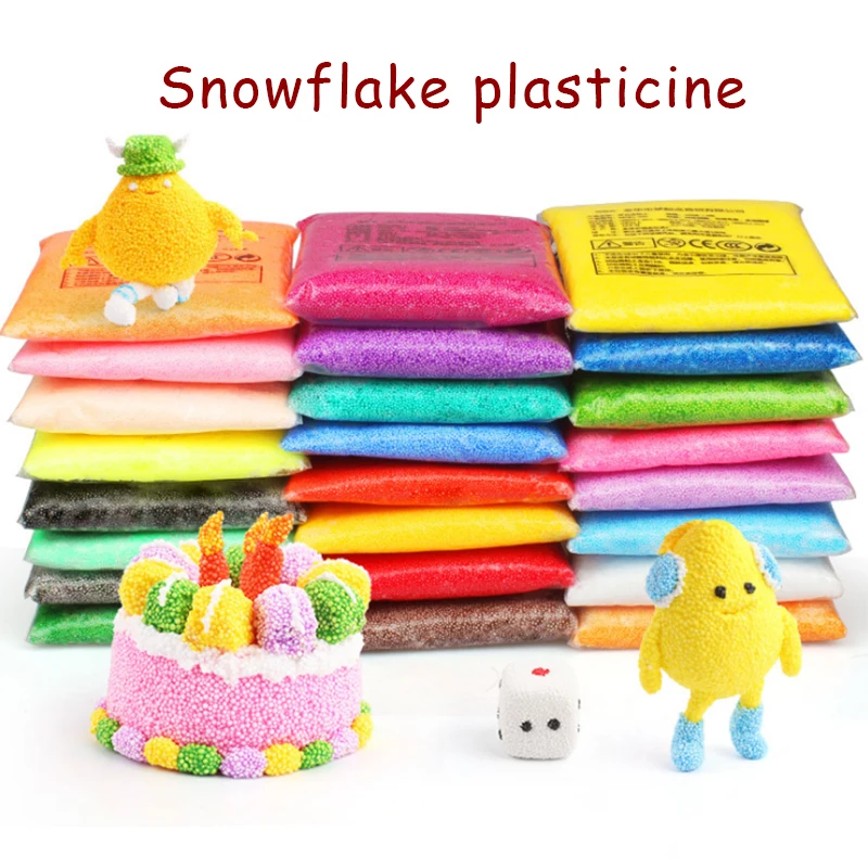 Новинка 24 цвета снежинка пластилин для детей глина &quotсделай сам&quot Снежная