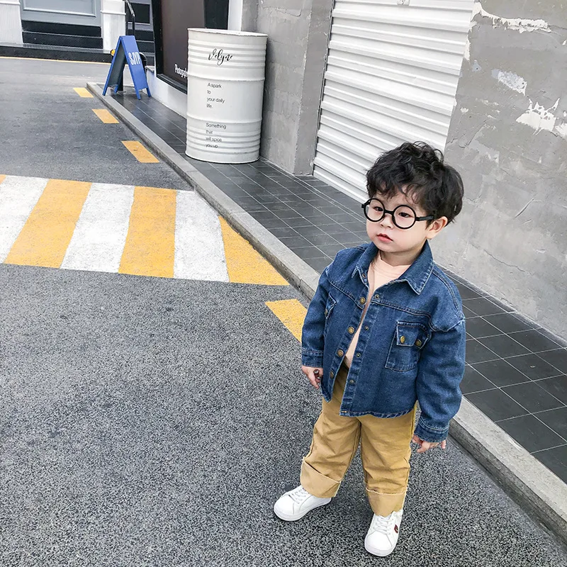 Новинка осени 2019 хлопковая однотонная Повседневная джинсовая рубашка в