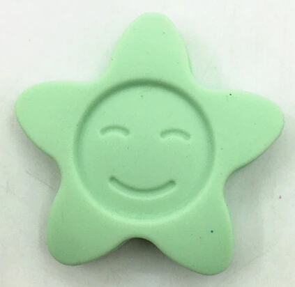 mint green Силиконовые Прорезыватели свободные бусины высшего качества звезда(42 мм) свободные бусины для пищевых продуктов Силиконовые Прорезыватели бусины ожерелья - Цвет: mint green