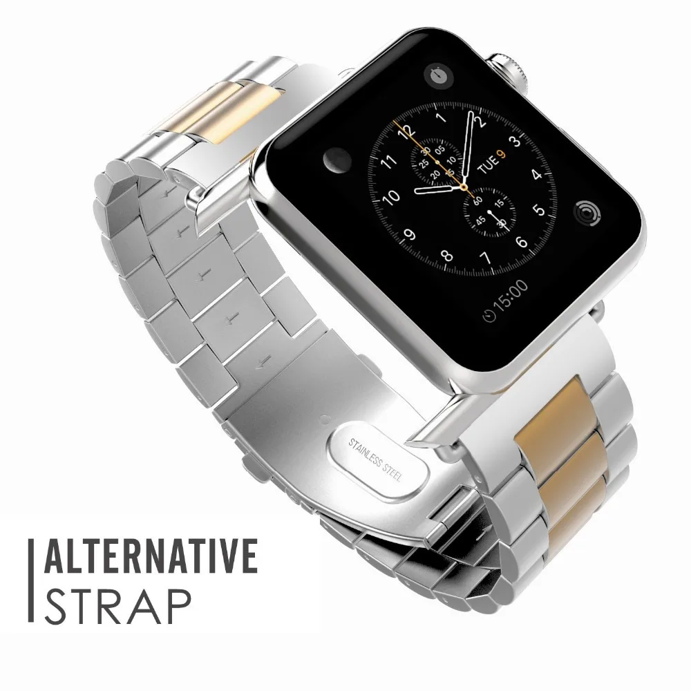 Ремешок для спортивных часов для Apple Watch Band 38 мм 42 мм 40 мм 44 ремешок для часов, мм браслет для iwatch 4 3 2 1 браслет из нержавеющей стали