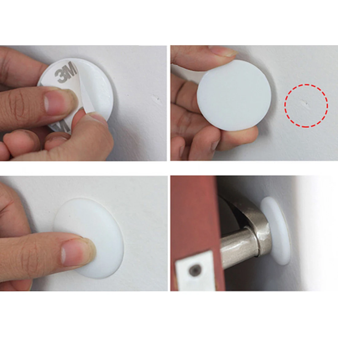 

New 10PCS Door Stops Rubber Wall Protectors Guards Self Adhesive Door Handle Bumper Stoppers