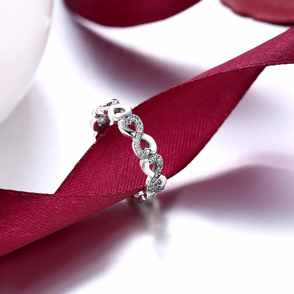 LUALA Форме Сердца Циркон S925 Серебряное Кольцо Женщины Ювелирные Изделия