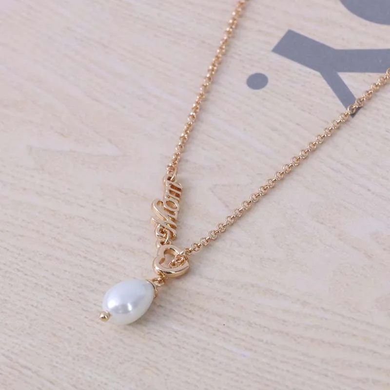 2017 New Alloy Minimalist Imitation Pearls Mother Gift Choker Fashion Necklace Pendants Part Pendant Necklaces For Women Jewelry | Украшения