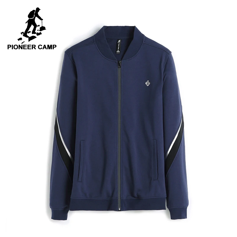 Пионерский лагерь Новая толстовка мужская брендовая одежда модный темно голубой