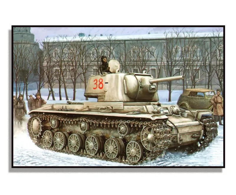 5D алмазная картина 6 фотографий Военный танк Алмазная мозаика полная круглая