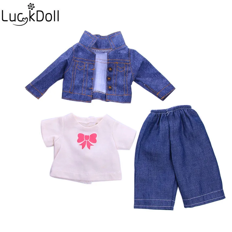 n1241 LUCKDOLL 6 стилей 3 набора различных стилей подходит 18 дюймов Американский 43 см детская кукла одежда аксессуары, игрушки для девочек, поколение, подарок - Цвет: n1241