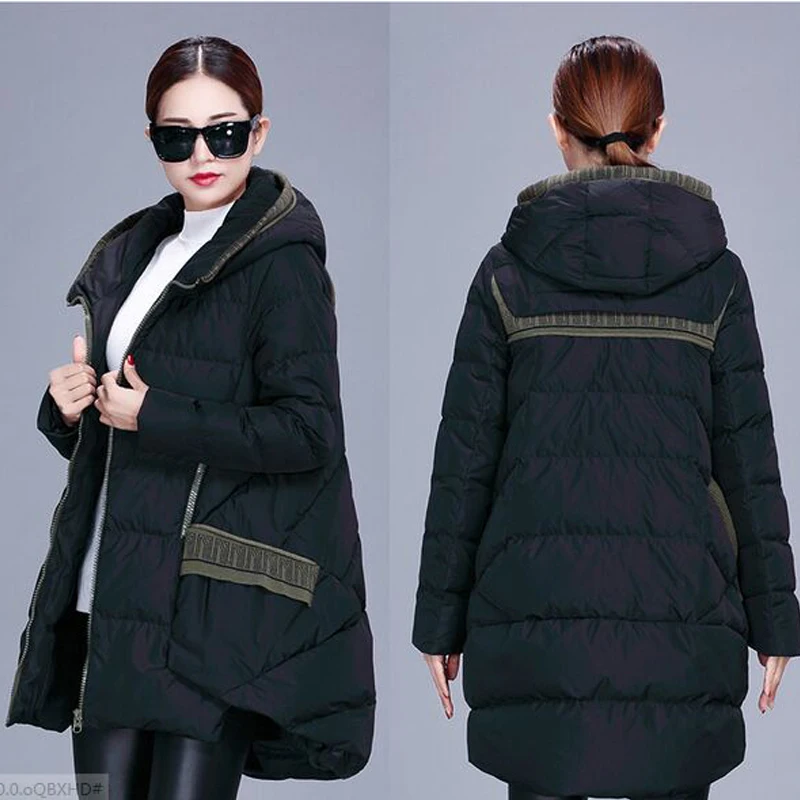 Высокое качество зимняя куртка Для женщин 2018 Новый Модное зимнее пальто 90% белый