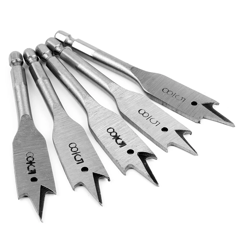 10pcs 5/8 Inch High Carbon Steel Flat Drill Bit 100mm Length Set for Wood Timber Drilling Hand Tool Accessories | Инструменты