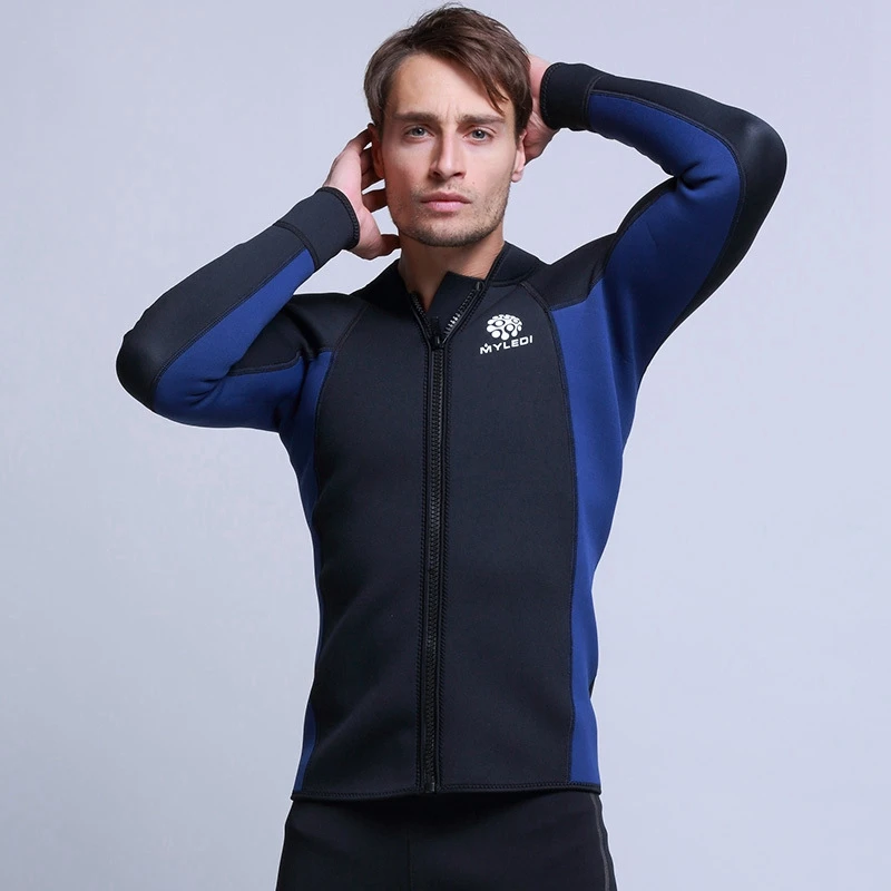 

3mm new desgin men neoprene surfing shirt long sleeve diving suits anti cold Spearfishing snorkeling swimsuit wetsuit swimwear