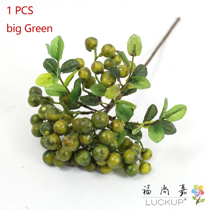 big Green 1 шт. красивый Искусственный Буш Берри букет пена цветок украшение дома F176 - Цвет: big Green