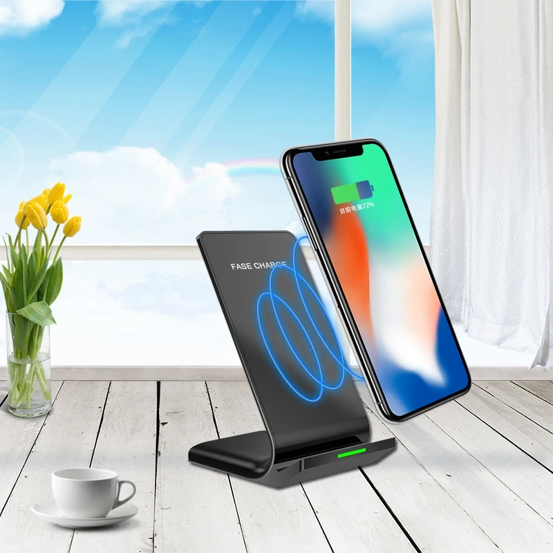 Универсальное 10 Вт Qi Беспроводное зарядное устройство для IPhone X XS MAX XR 8 Plus Быстрая