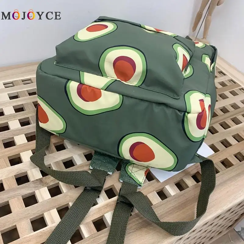 Женский холщовый рюкзак с мультяшными фруктами и животными, Большой Вместительный школьный рюкзак для студентов и путешествий, рюкзак авокадо