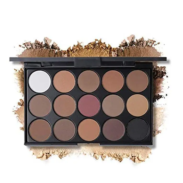 1 шт. Professional 15 цветов матовый Shimmer Тени для век все типы кожи палитры 130 г
