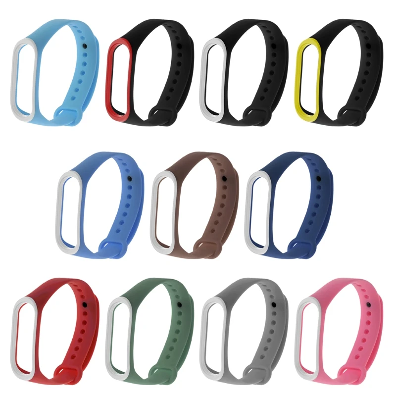 1 шт. двухцветная замена силиконовый браслет ремешок для часов Xiaomi Mi Band