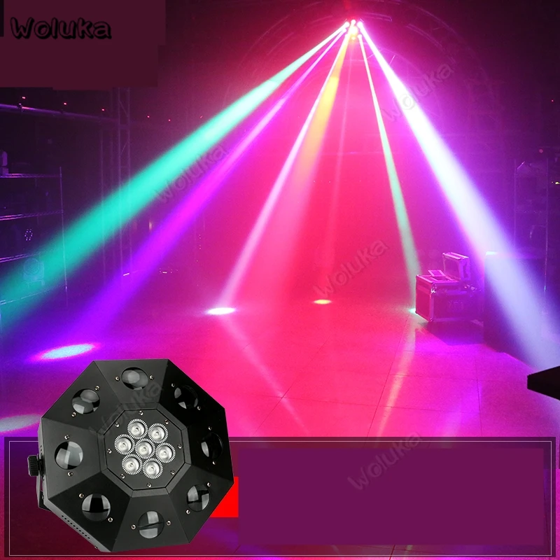8 глазный восьмиугольный луч теплый свет светодиодный лазерный лучей лампа с