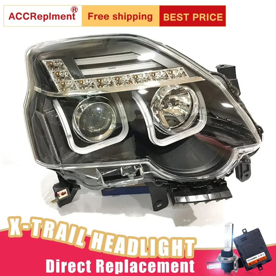 2 шт. светодиодный фары для Nissan X-Trail 2012-2013 Автомобильные ангельские глазки