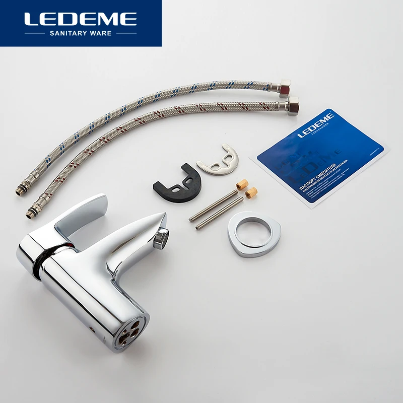 LEDEME Смеситель для умывальника латунь Цвет: хром L1064|basin faucet|waterfall faucetbathroom faucet |