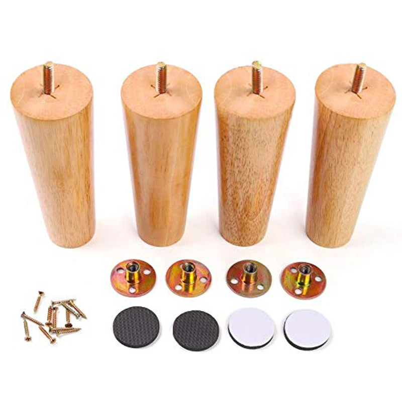 Мебель ноги твердой древесины диван замена для журнального столика шкафа 100% дуб